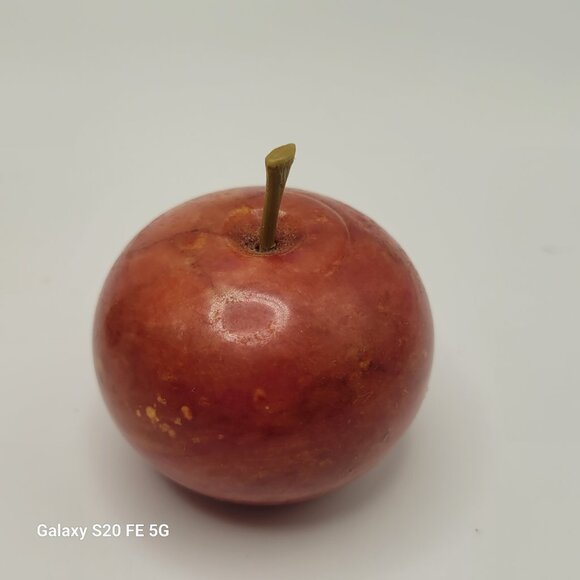 Vintage Small Marble Alabaster Decorative Fruit - Apple and Pear - Picture 13 of 16